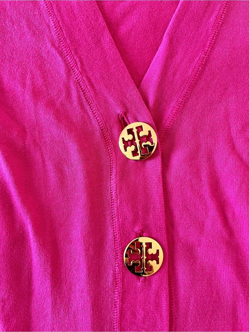 Tory Burch Simone Cardigan xs v neck pink
